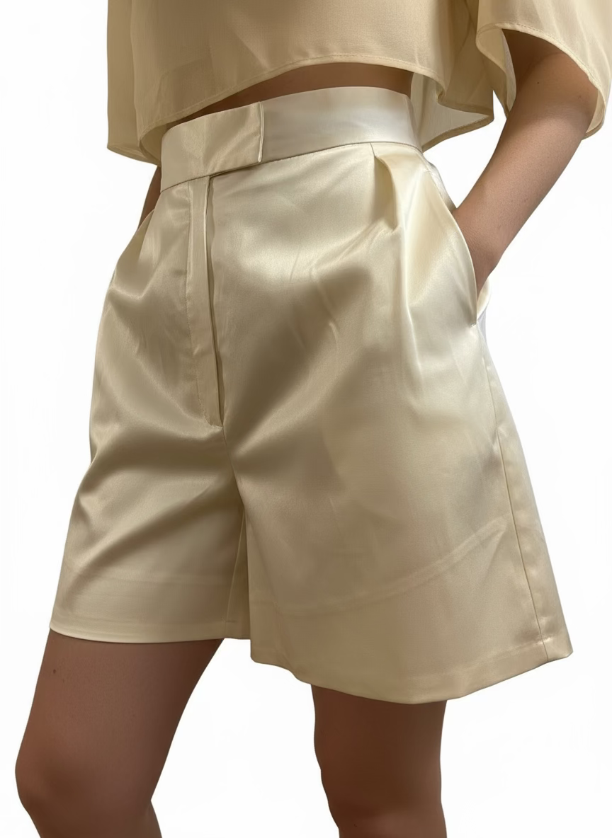 AURORA Silk Tailored Shorts