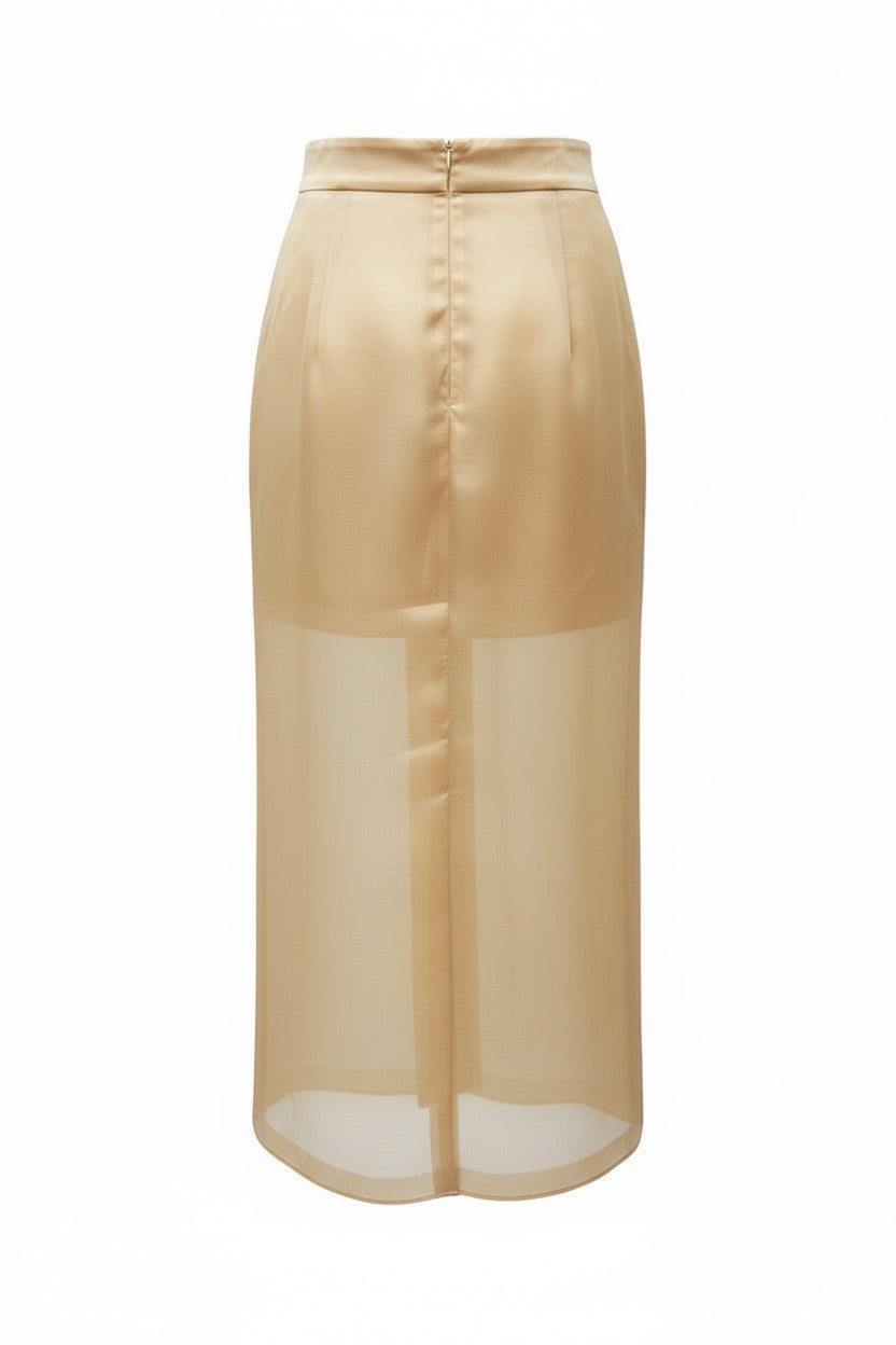 PROFUNDIS Falda de Columna de Organza