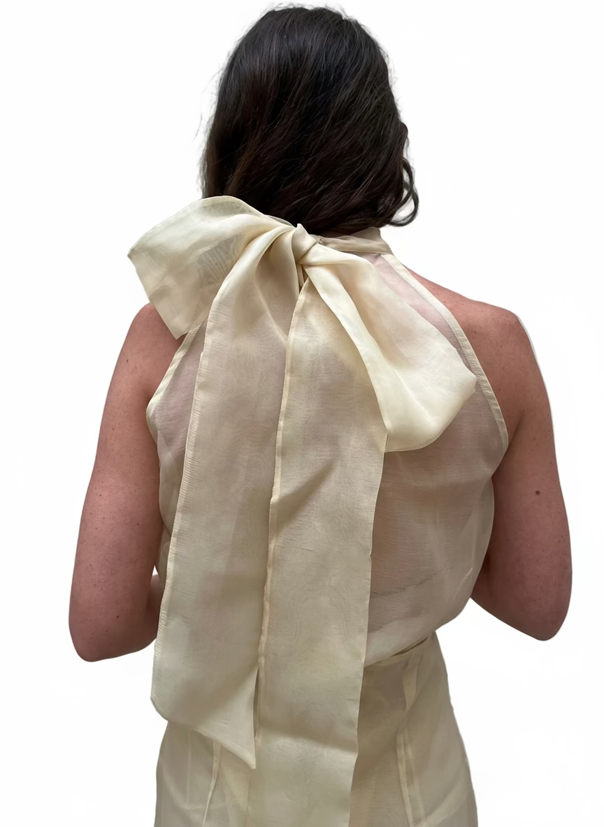 SEED Blusa Halter de Organza