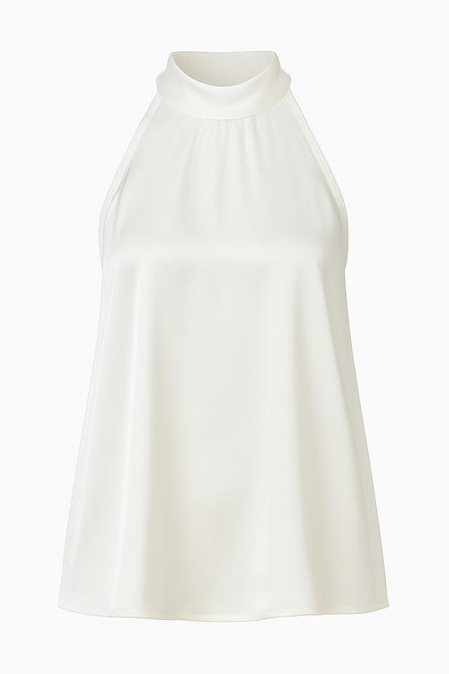 ÉCLAT Blusa de Seda con Cuello Halter
