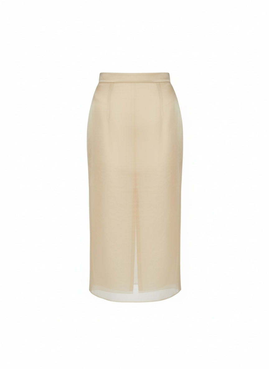 PROFUNDIS Falda de Columna de Organza