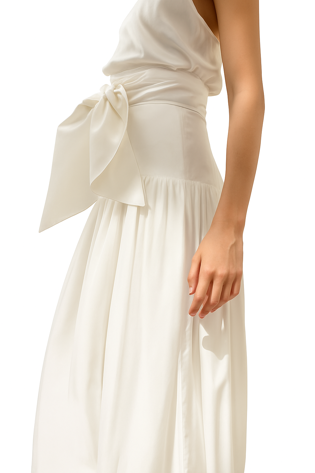 FLORECER Silk Flared Skirt