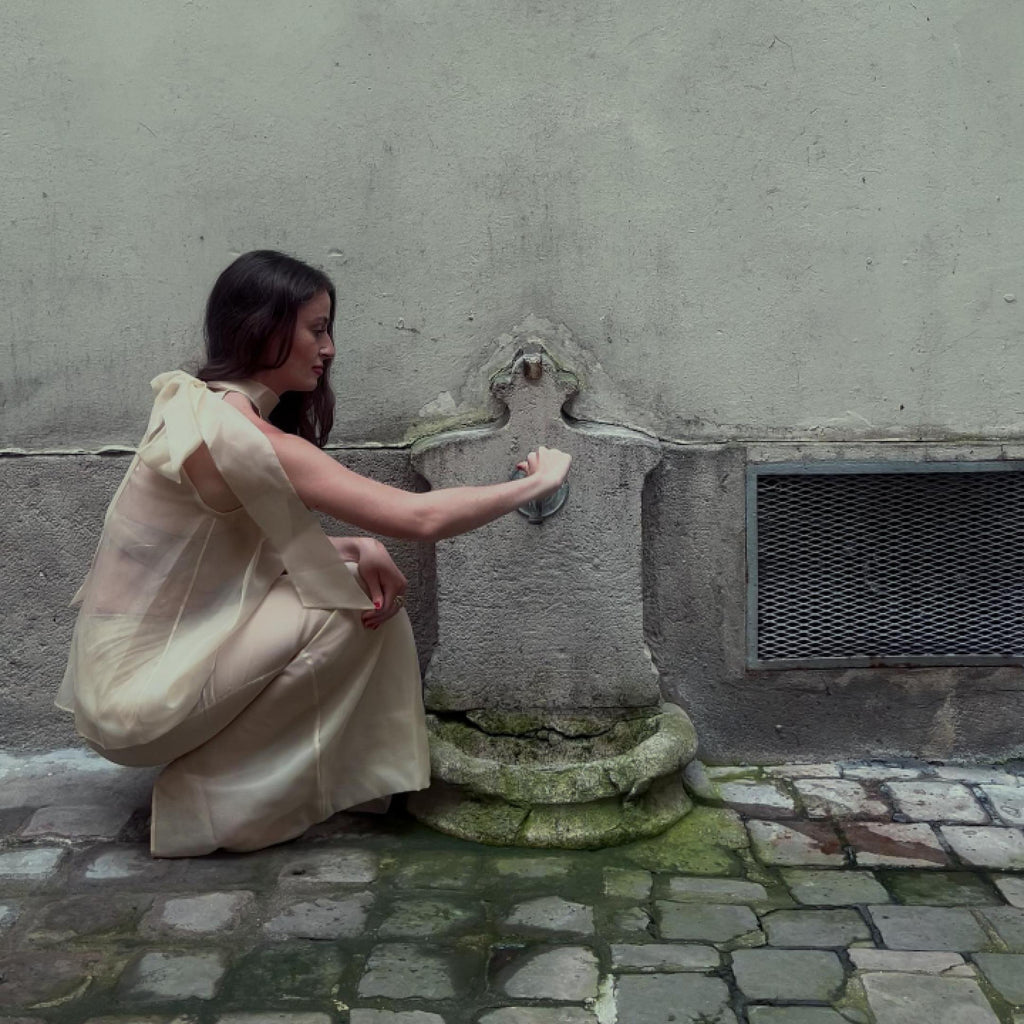 THE SEED Organza Halter Blouse